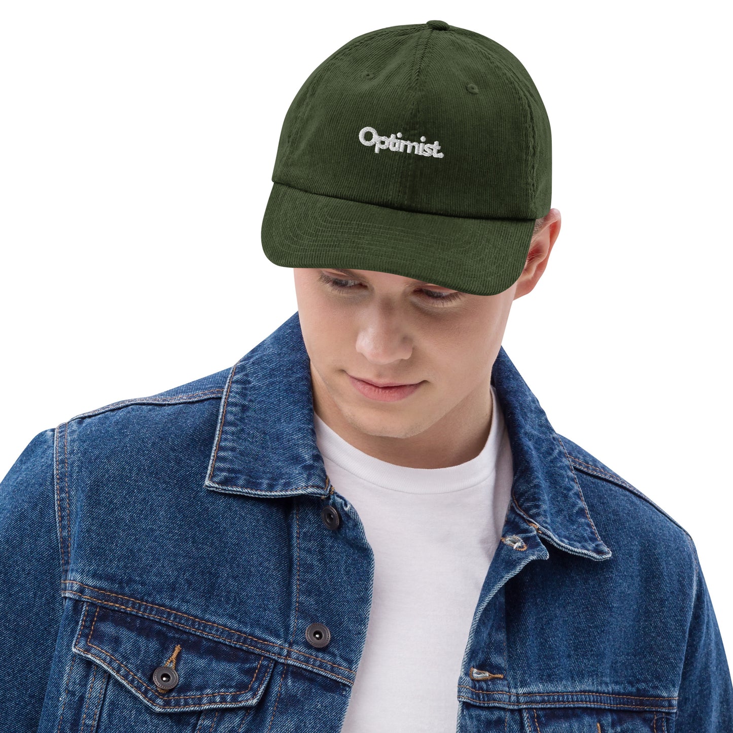 Cord Cap mit Optimist Stickerei