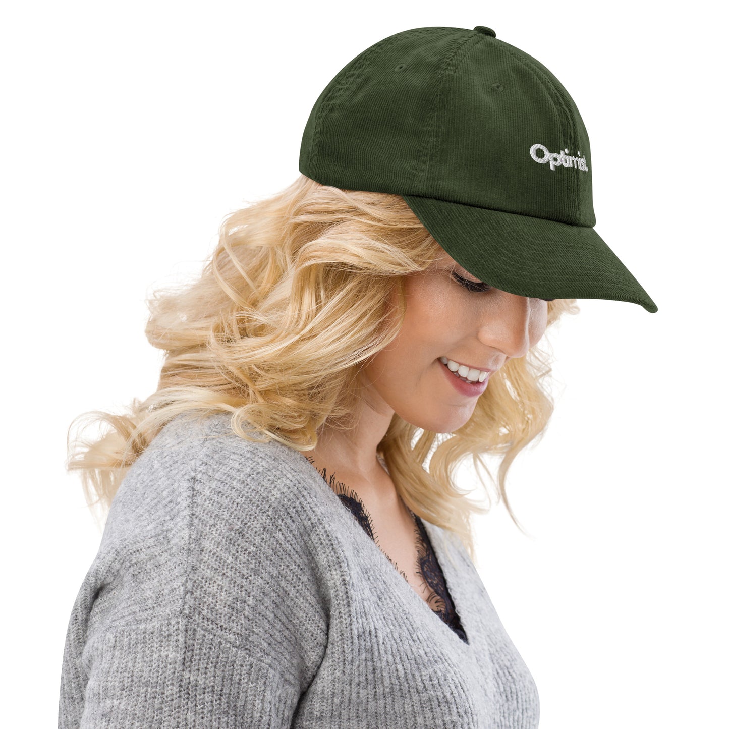Cord Cap mit Optimist Stickerei